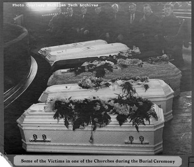 Italian Hall Disaster in Pictures caskets